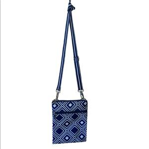 All for color Navy white Geo discontinued crossbody bag